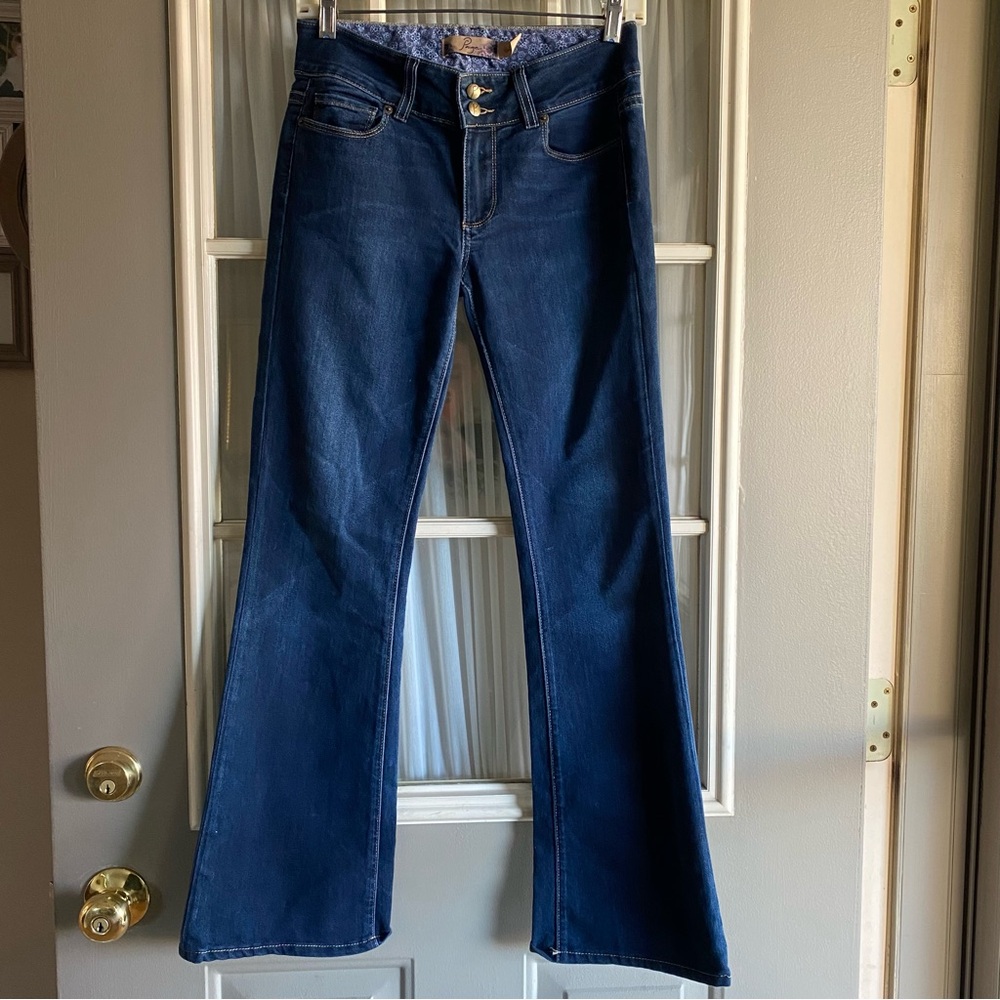 Paige Hidden Hills Dark Wash Flare Jeans